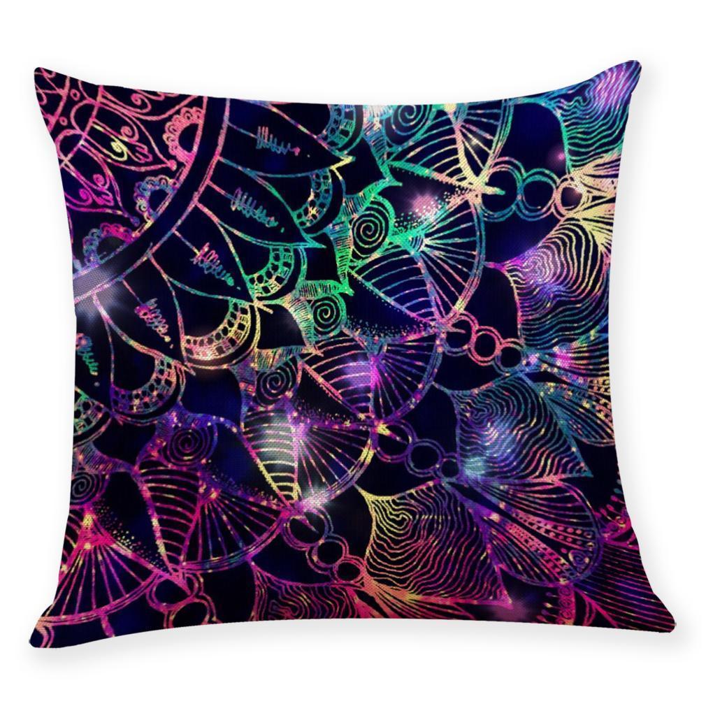 Mandala Pattern Cotton Hemp Pillowcase - Pretty Little Wish.com