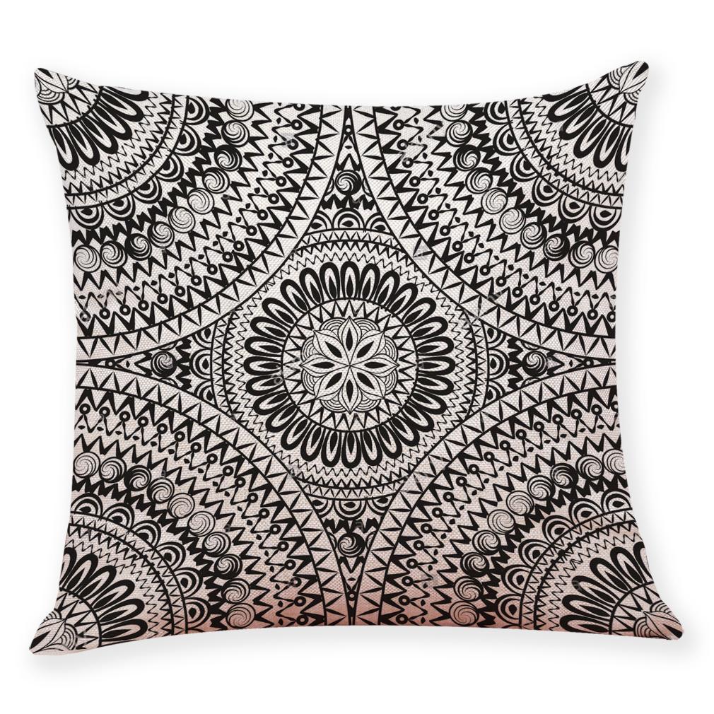 Mandala Pattern Cotton Hemp Pillowcase - Pretty Little Wish.com