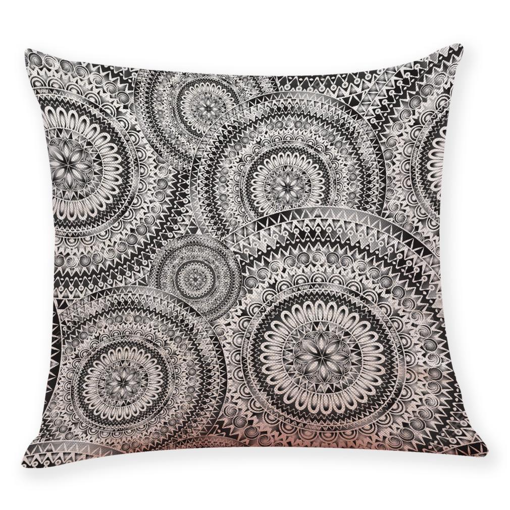 Mandala Pattern Cotton Hemp Pillowcase - Pretty Little Wish.com
