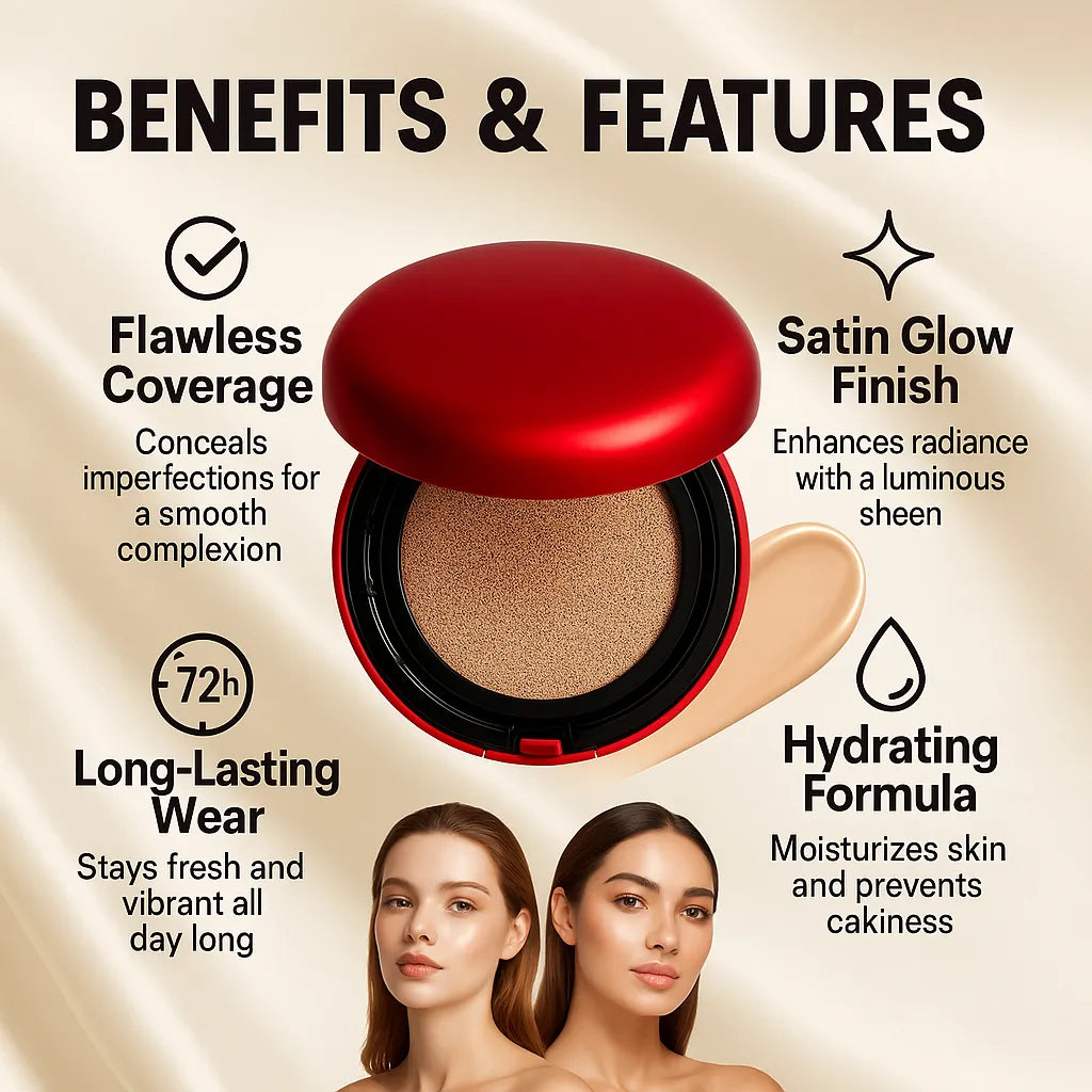 ✨ FLAWLESSVIBE™ CUSHION FOUNDATION