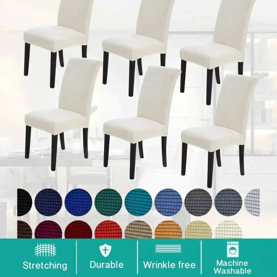 8-Piece EverClean™ Modern Waterproof Stretch Dining Chair Covers