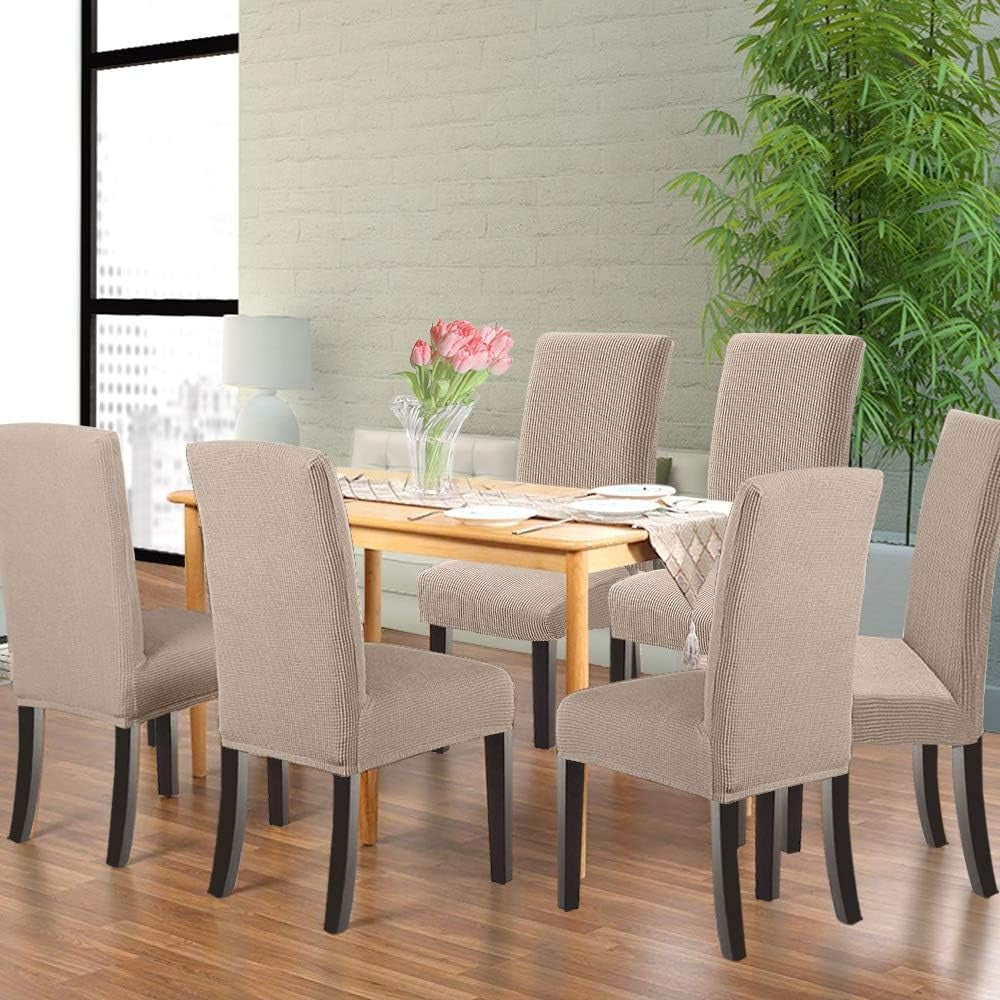 8-Piece EverClean™ Modern Waterproof Stretch Dining Chair Covers