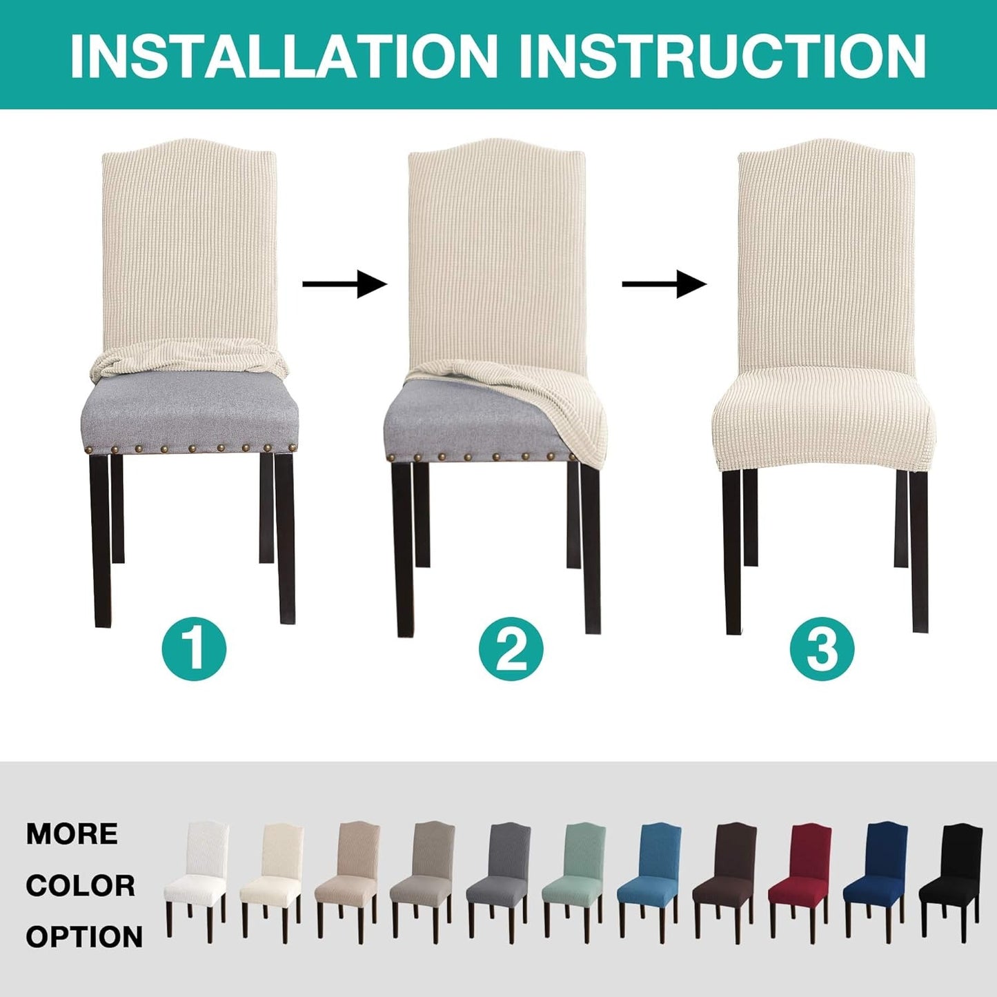 EverClean Universal Waterproof Elastic Chair Covers