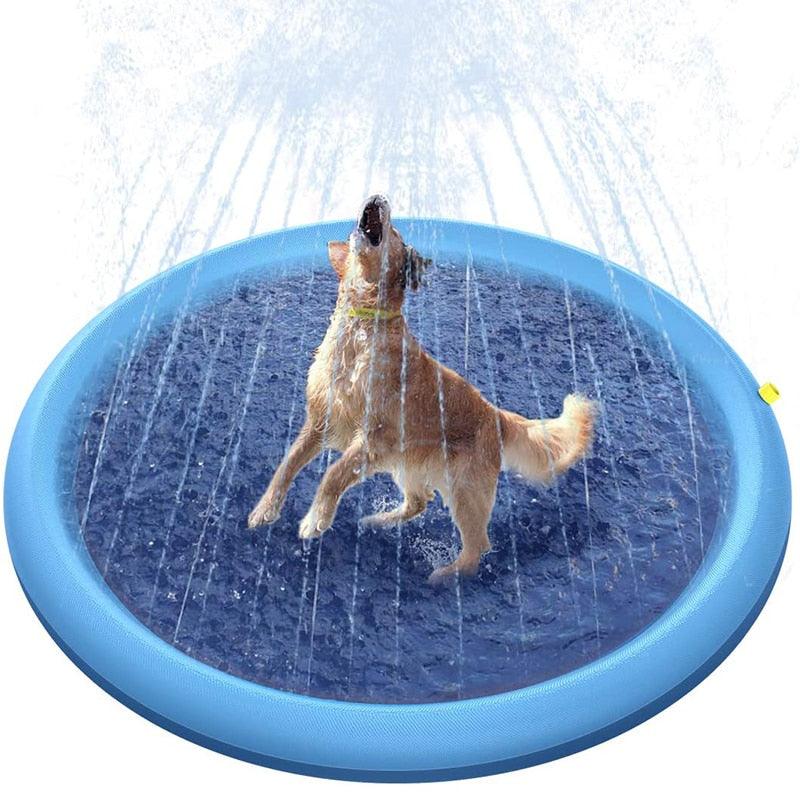 170*170cm Pet Sprinkler Pad Play Cooling Mat Swimming Pool Inflatable Water Spray Pad Mat Tub Summer Cool Dog Bathtub for Dogs - Pretty Little Wish.com