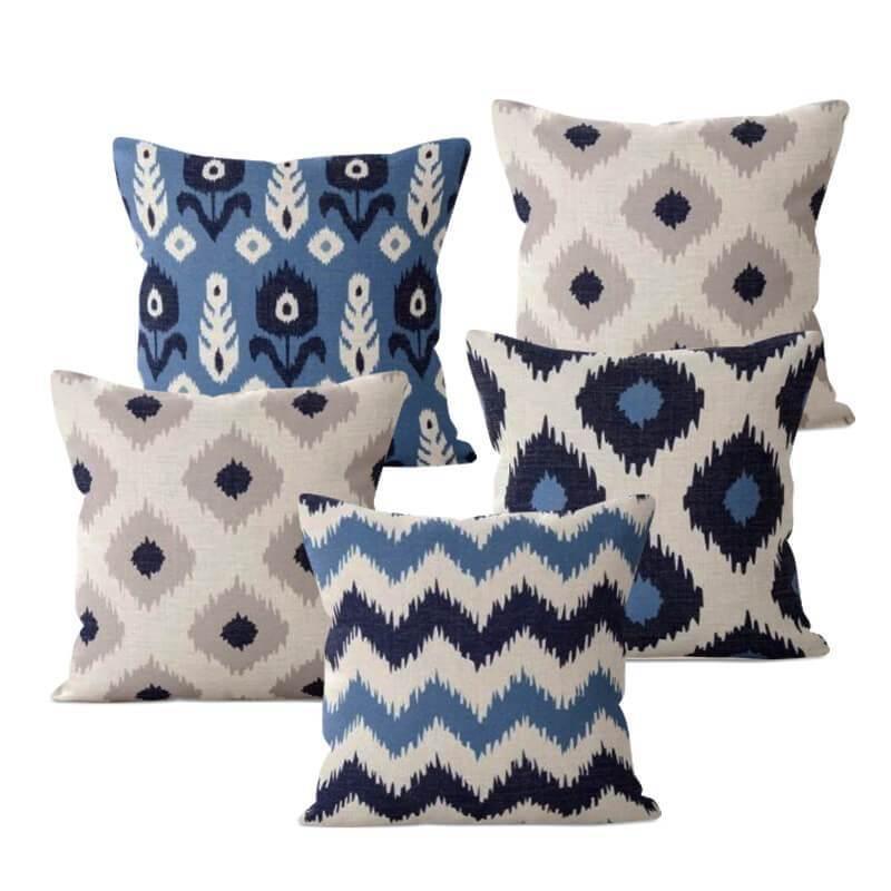 Blue Beige Nordic Pillow Covers - Pretty Little Wish.com