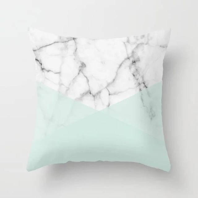 Blue/Green Geometric Cushion cover (45x45cm) - Pretty Little Wish.com