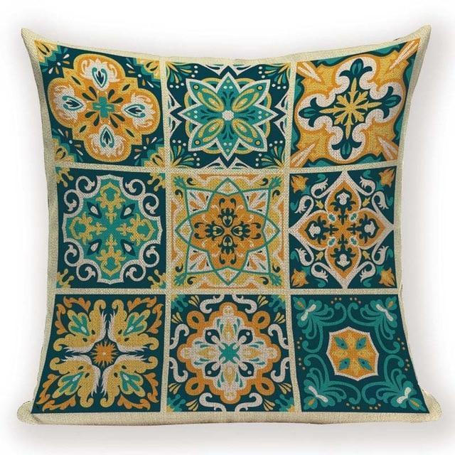 Boho Retro Quilt Pattern Pillow Cases - Pretty Little Wish.com