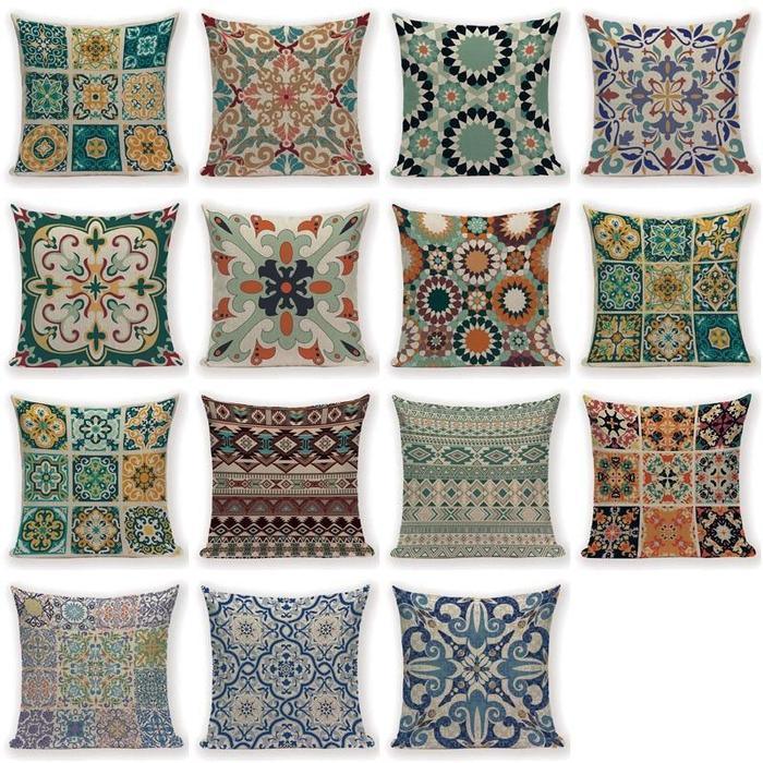 Boho Retro Quilt Pattern Pillow Cases - Pretty Little Wish.com