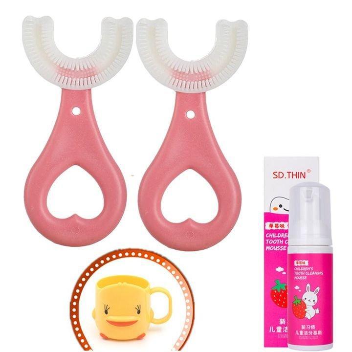 BUY 2 GET 1 FREE🎁360° Kids U-Shaped Toothbrush - Pretty Little Wish.com