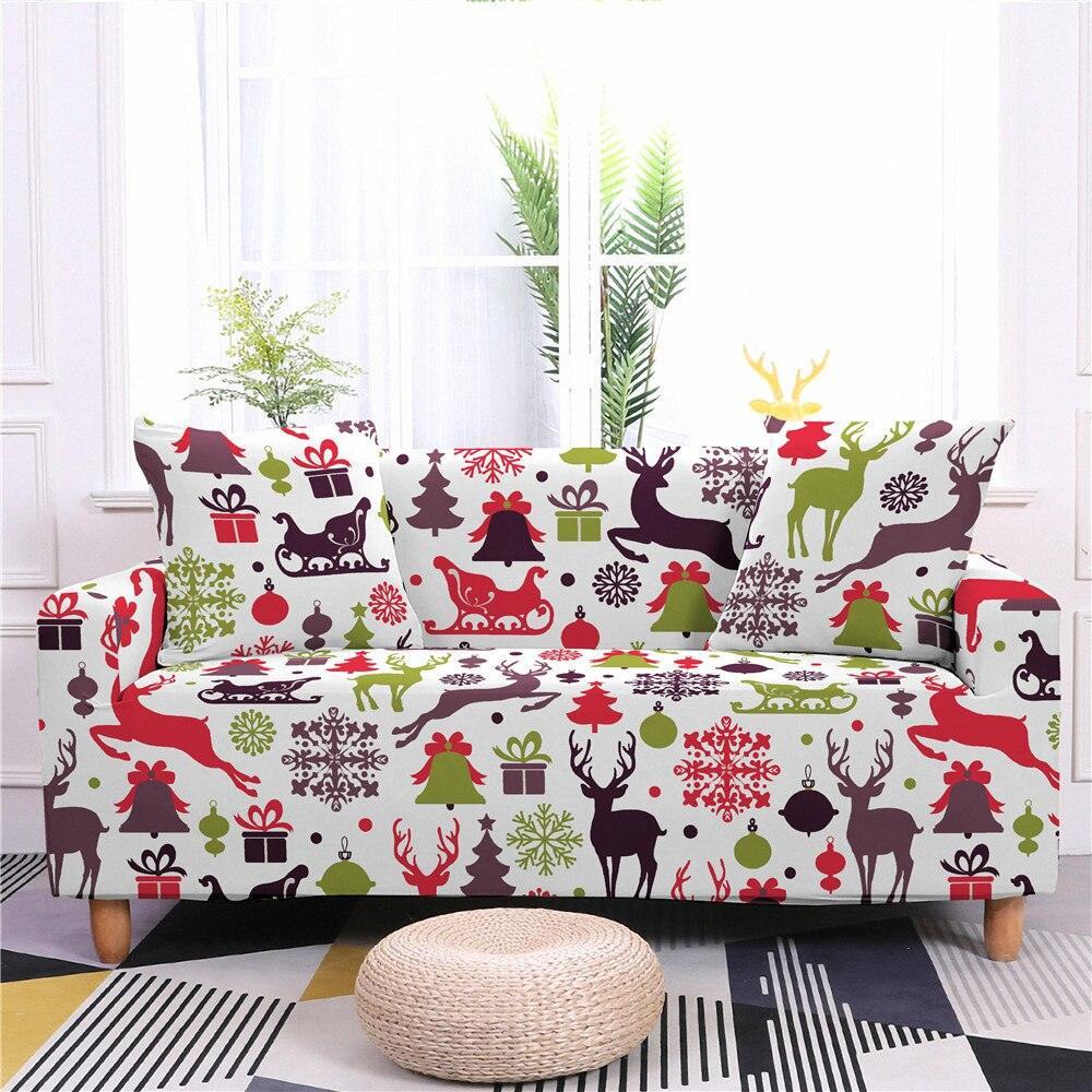 Christmas Elastic Sectional Sofa Couch Cover - Pretty Little Wish.com