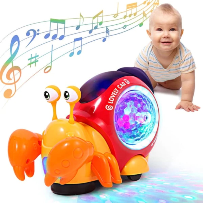 Crawling Crab Baby Toys with Music LED Interactive Development Toy - Pretty Little Wish.com