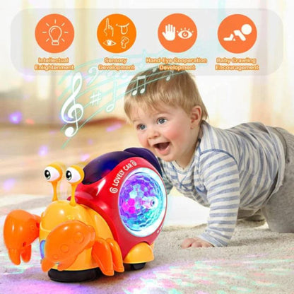 Crawling Crab Baby Toys with Music LED Interactive Development Toy - Pretty Little Wish.com