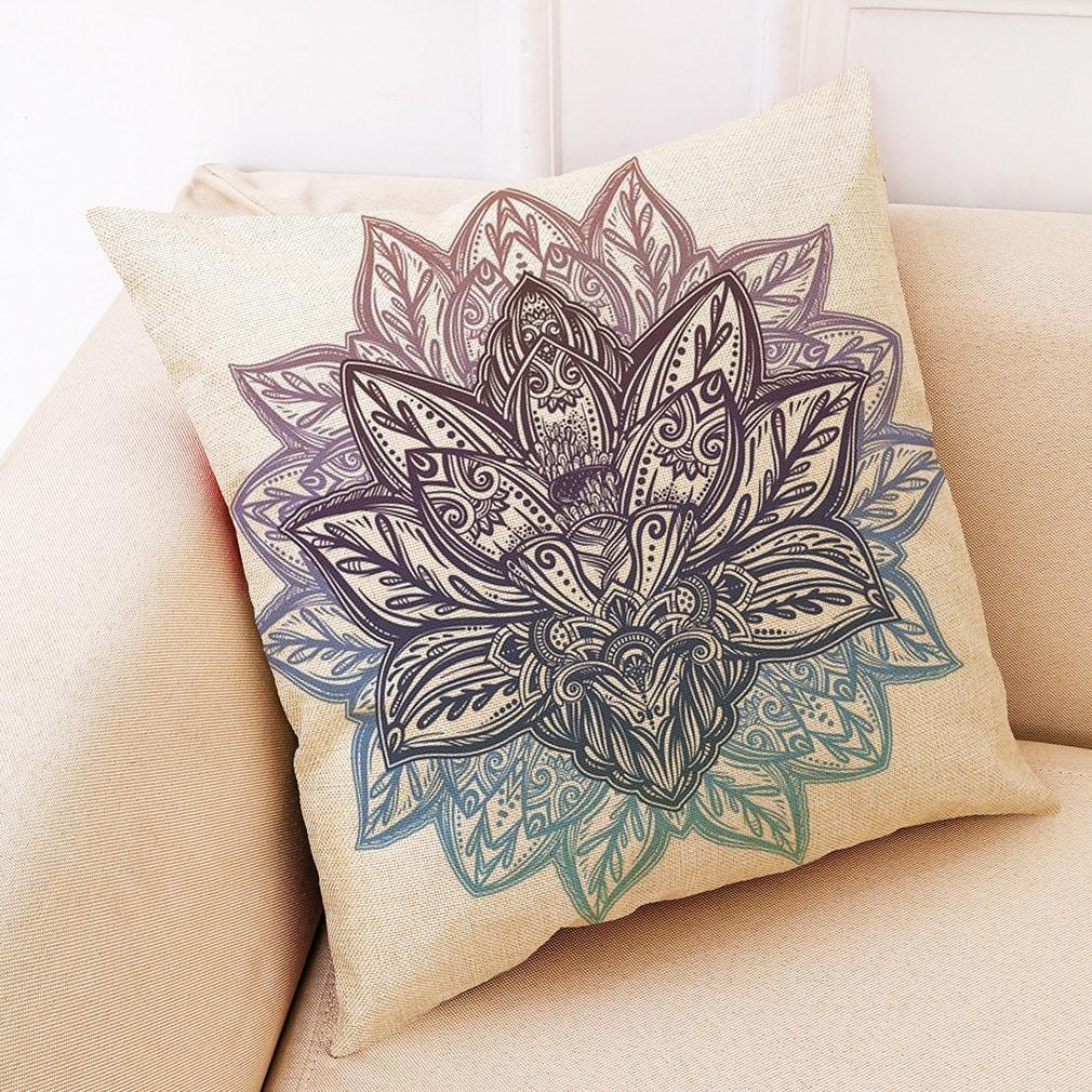 Fashion Sun Flowers And Linen Pillowcase - Pretty Little Wish.com