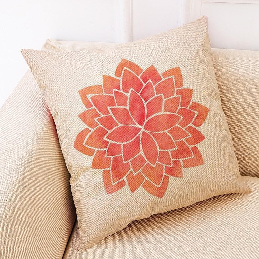 Fashion Sun Flowers And Linen Pillowcase - Pretty Little Wish.com