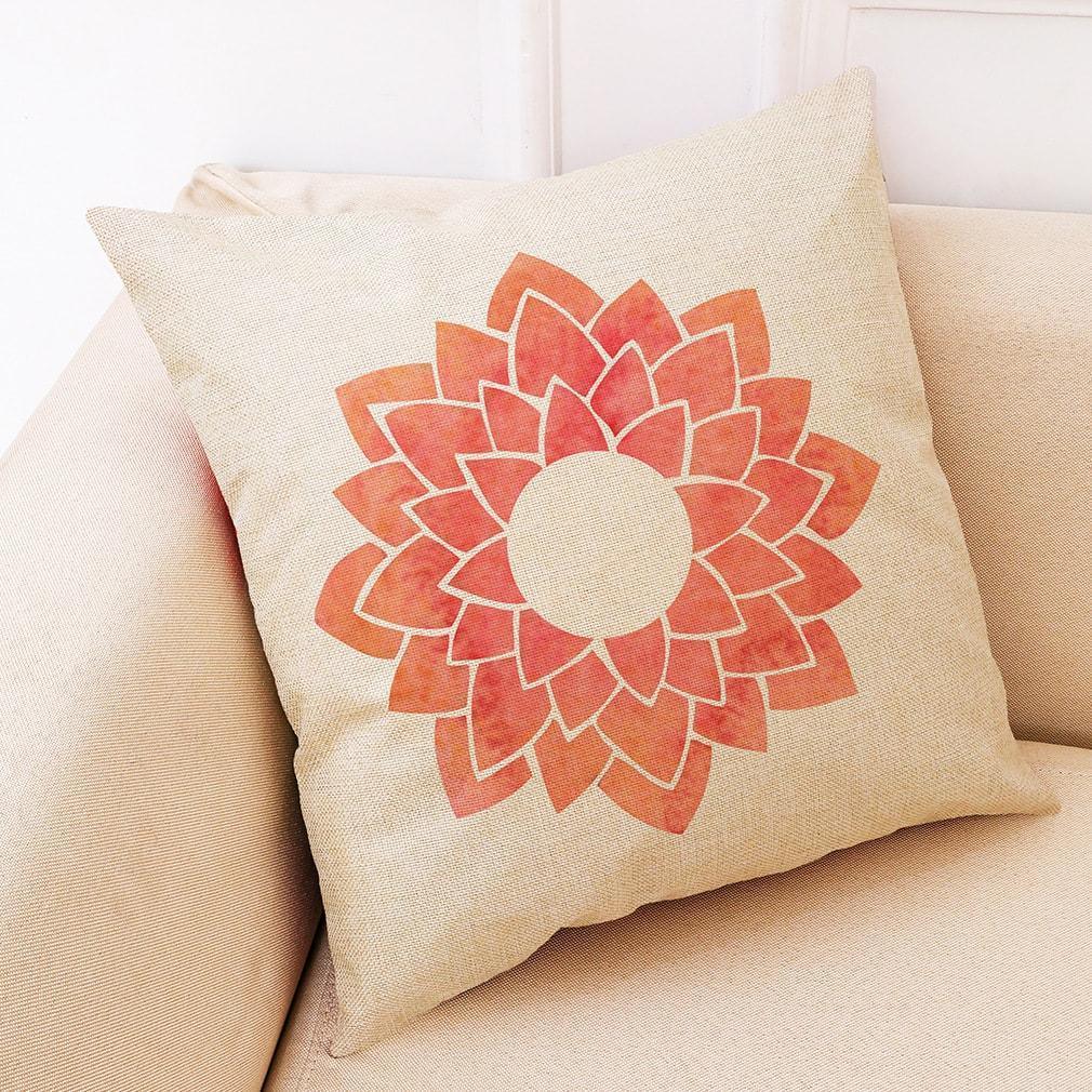 Fashion Sun Flowers And Linen Pillowcase - Pretty Little Wish.com