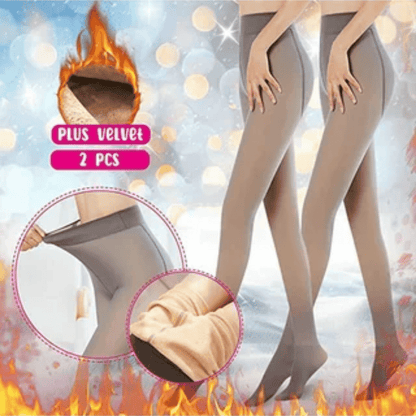 Flawless Legs Fake Translucent Warm Plush Tights - Unmatched Comfort & Style! - Pretty Little Wish.com