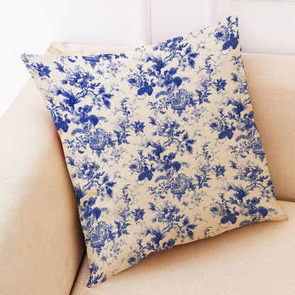 Flower Pattern Cotton Linen Pillowcase - Pretty Little Wish.com
