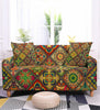 Geometric Mandala Print Spandex Sectional Sofa Couch Cover - Pretty Little Wish.com