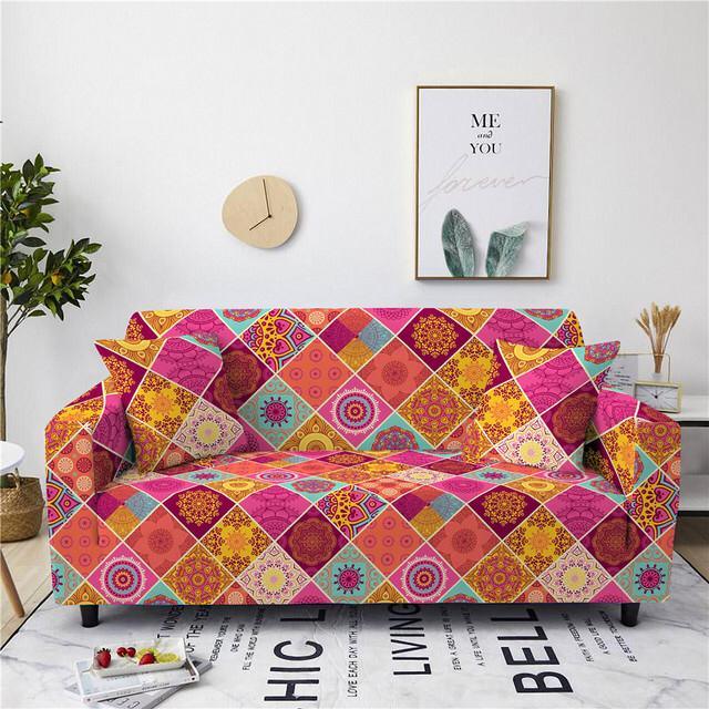Geometric Patters Elastic Sofa Covers - Boho Sofa Cover - Pretty Little Wish.com