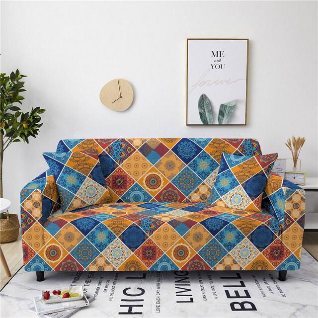Geometric Patters Elastic Sofa Covers - Boho Sofa Cover - Pretty Little Wish.com