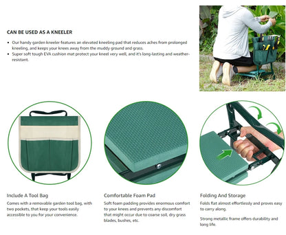 GardenEase Kneeler-Seat Hybrid