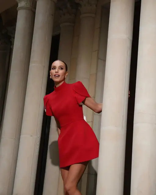 Elegant Red Party Dress