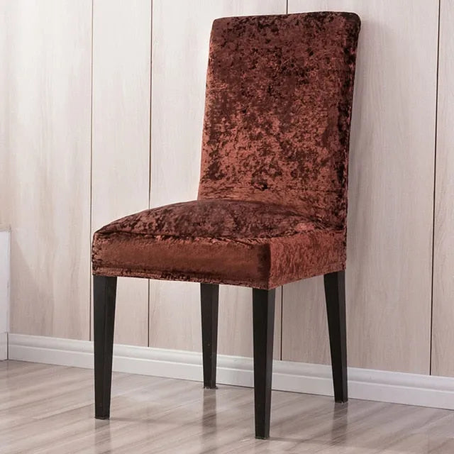 Velvet Dining Chair Covers Deluxe