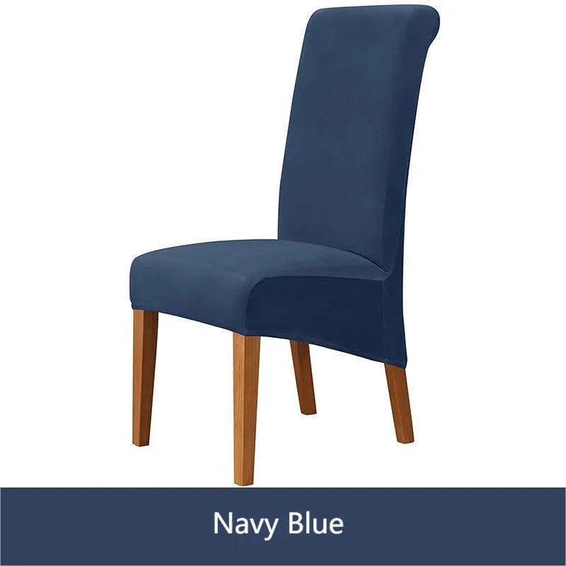 Elegant Navy Velvet Chair Covers