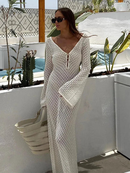 Beach Elegance Backless Knitwear