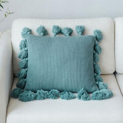 Knit Cushion Cover Solid Pillow Case 45*45cm Soft For Sofa - Pretty Little Wish.com