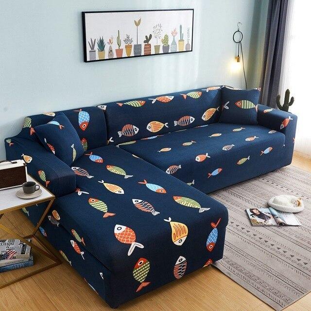 L Shape Elastic Sofa Cover - Pretty Little Wish.com