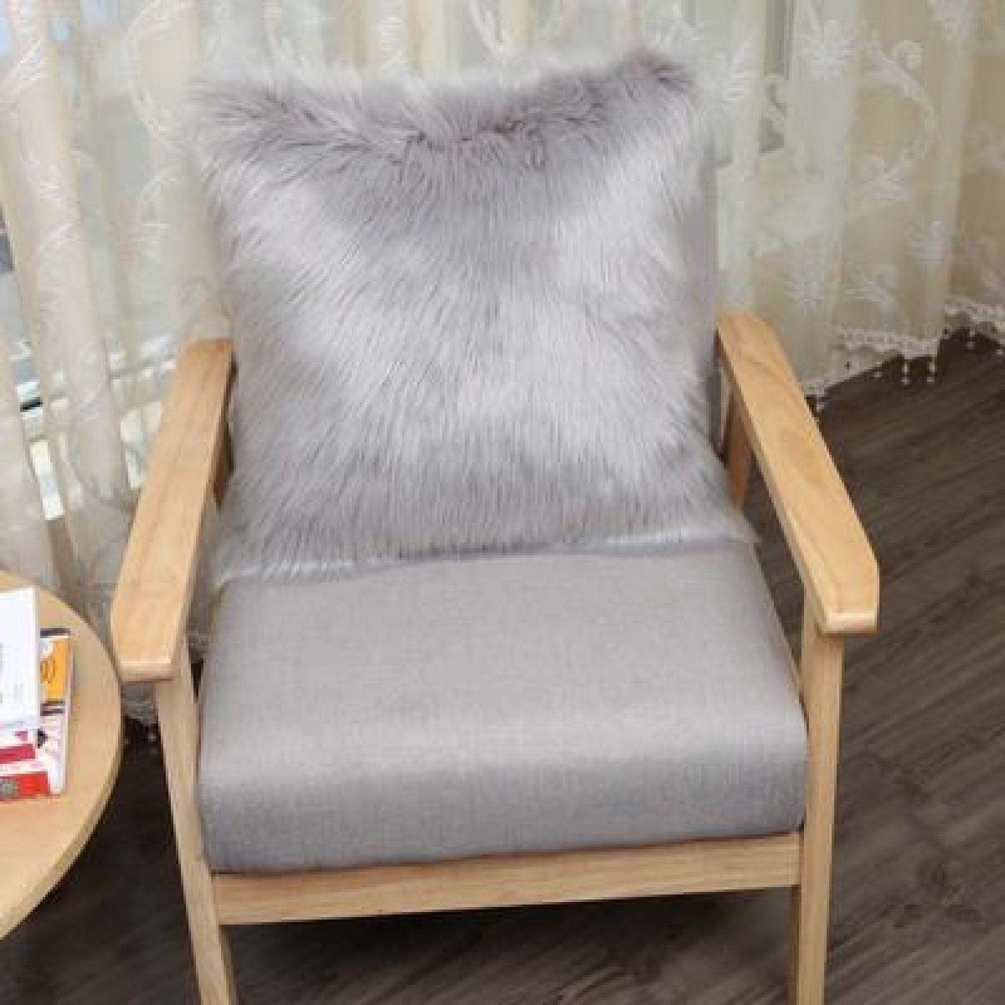 Lovely Removable Faux Fur Decorative Cushion Cover - Pretty Little Wish.com
