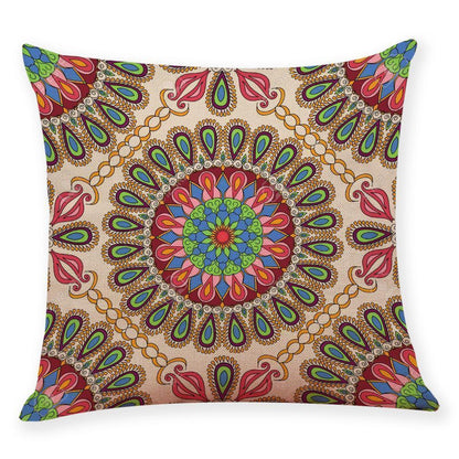 Mandala Pattern Cotton Hemp Pillowcase - Pretty Little Wish.com