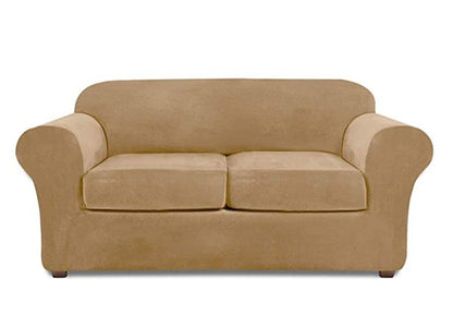 Modern Velvet Loveseat/ 3 Seat Covers for 2/3 Cushion Couch Covers for Sofa Stretch Couch Covers 3 Piece Loveseat Slipcover for Loveseats with 2 /3 Cushions Furniture Protector Machine Washable - Pretty Little Wish.com