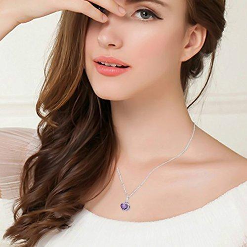 Purple Crystal Heart Necklace - Pretty Little Wish.com