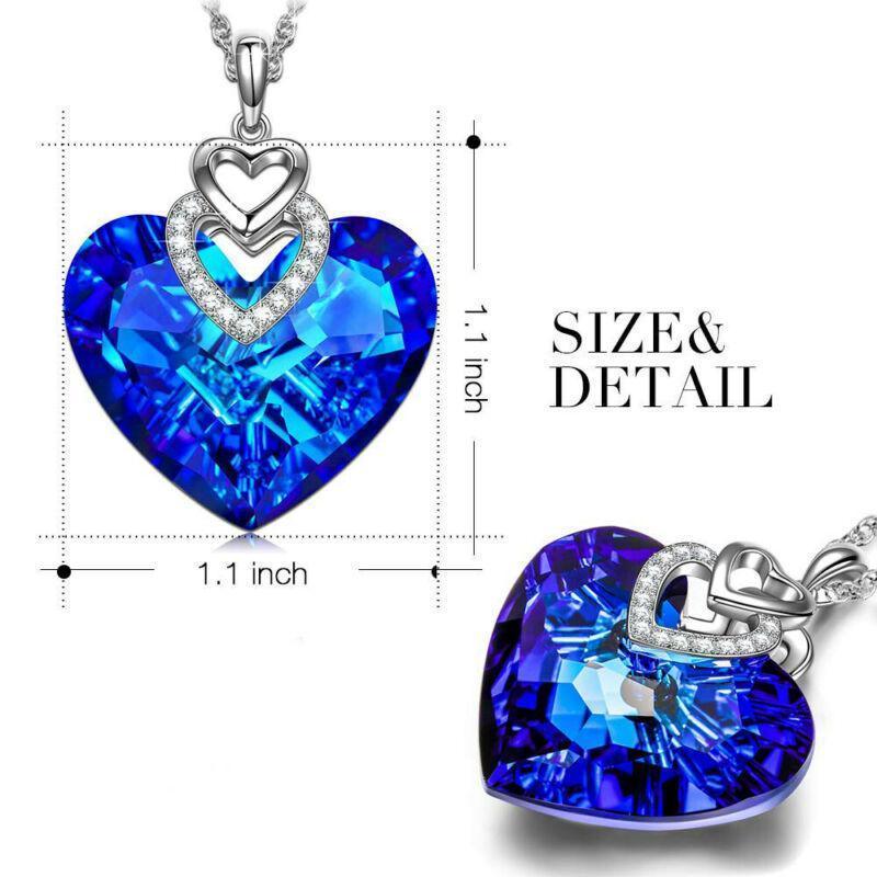 Sapphire Blue Heart Of The Ocean Necklace - Pretty Little Wish.com