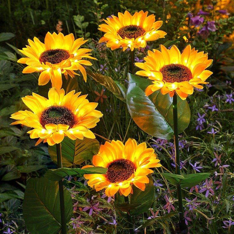 Solar Sunflower Light - 2 Pcs - Pretty Little Wish.com