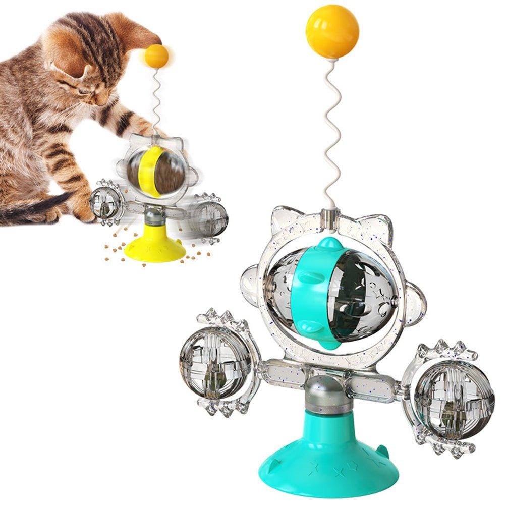 Suction Cup Fixing Leaking Funny Turntable Cat Toy - Pretty Little Wish.com