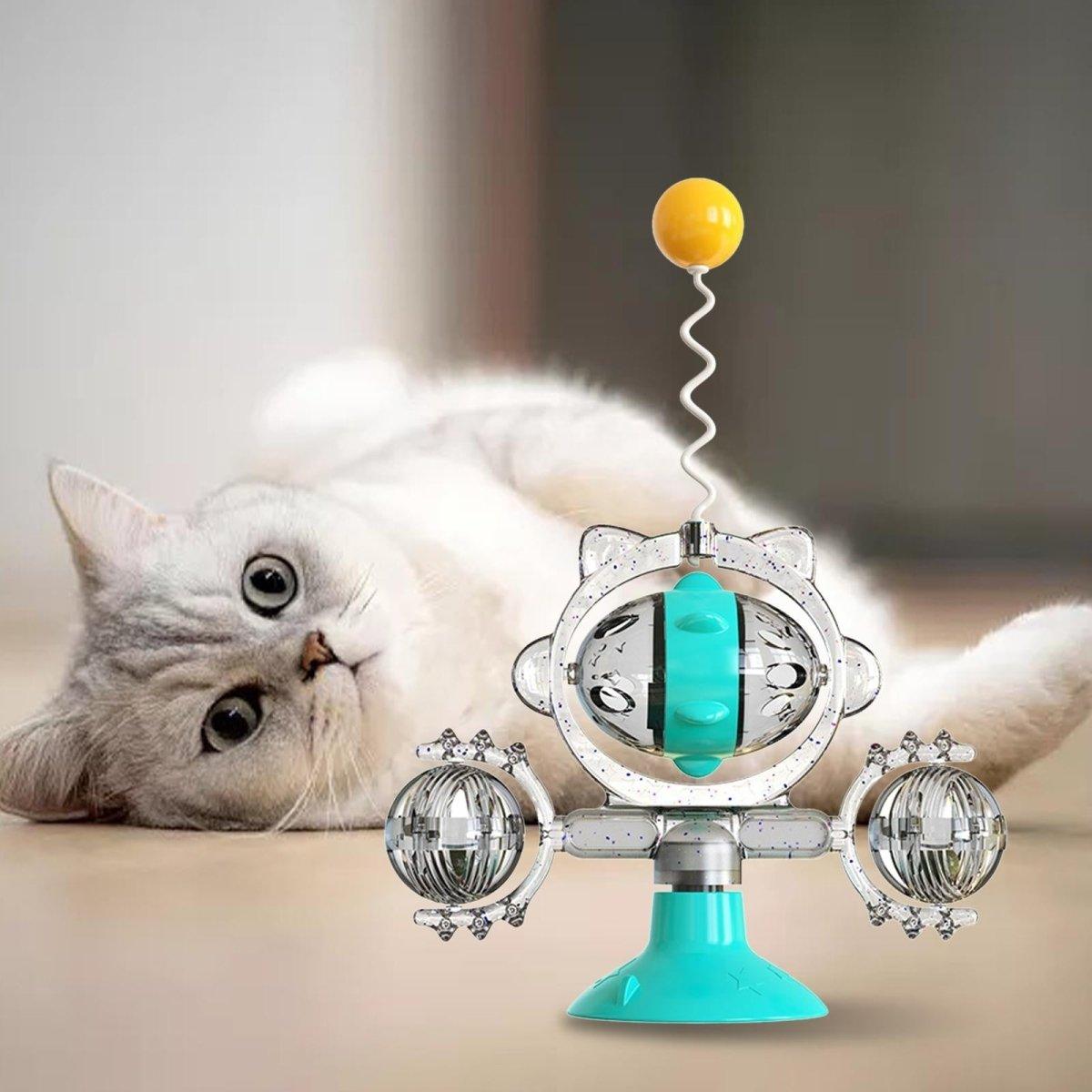 Suction Cup Fixing Leaking Funny Turntable Cat Toy - Pretty Little Wish.com