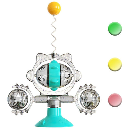 Suction Cup Fixing Leaking Funny Turntable Cat Toy - Pretty Little Wish.com