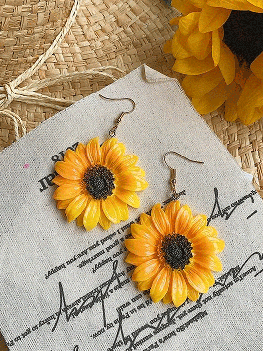 Sunflower Earrings - Pretty Little Wish.com