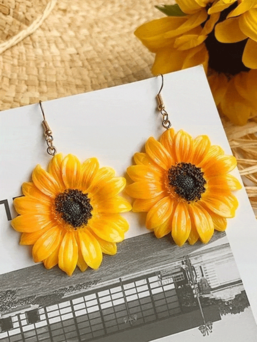 Sunflower Earrings - Pretty Little Wish.com