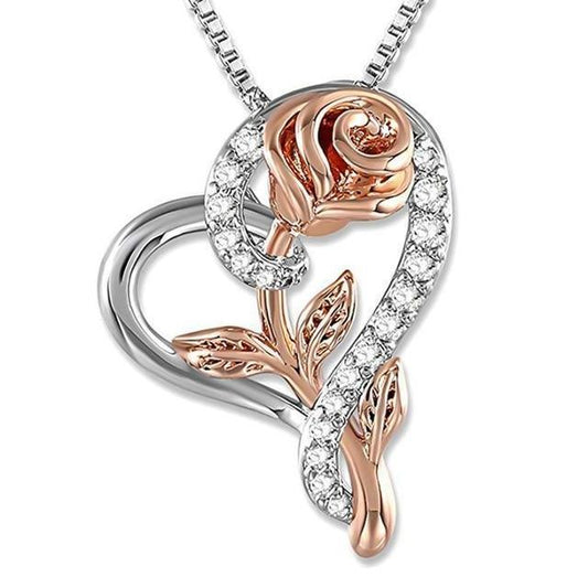 Timeless Faith, Love and Devotion Rose Necklace - Pretty Little Wish.com