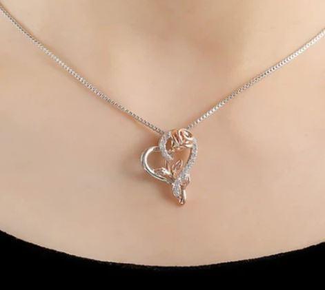 Timeless Faith, Love and Devotion Rose Necklace - Pretty Little Wish.com