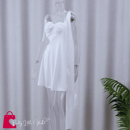 Unveil Summer Elegance One Shoulder Mini Dress - Pretty Little Wish.com