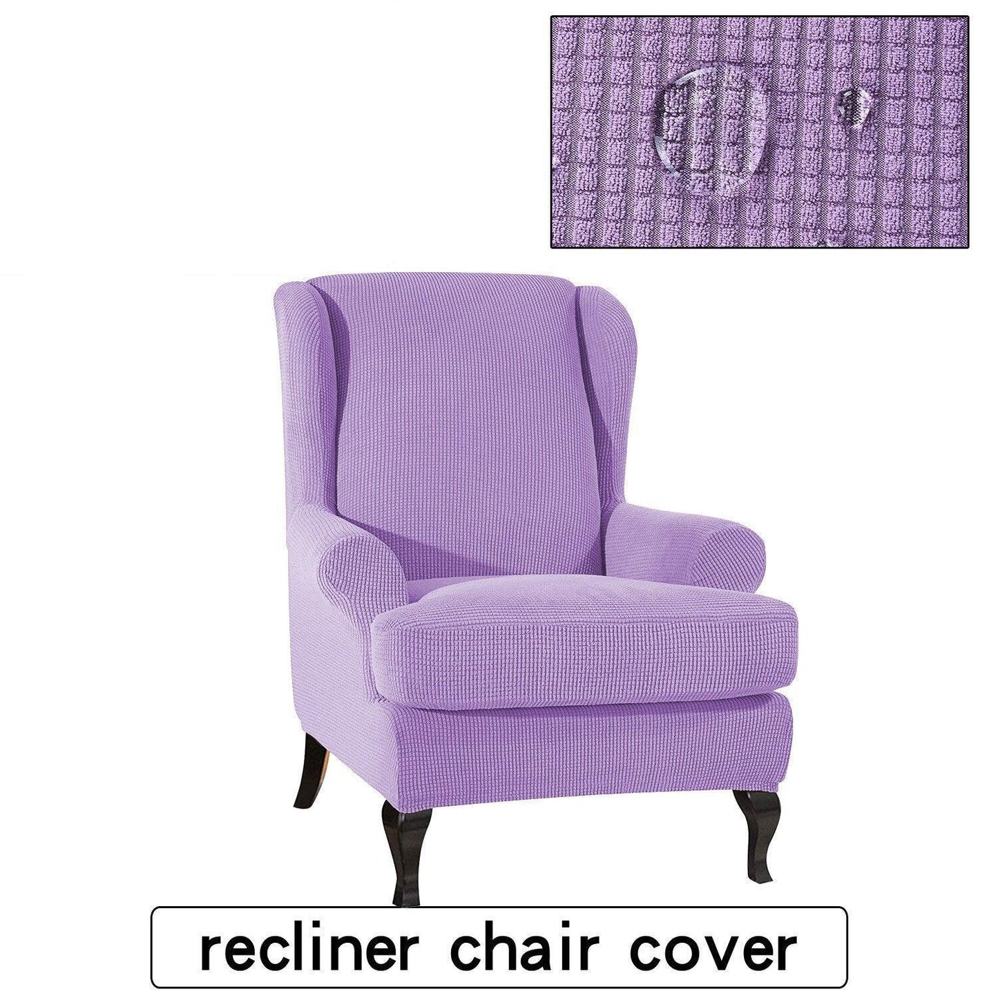 Waterproof Wing Back Chair Cover Arm King Back Chair Cover Elastic Armchair Wingback Sofa Chair Cover Stretch Protector - Pretty Little Wish.com