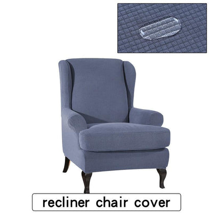 Waterproof Wing Back Chair Cover Arm King Back Chair Cover Elastic Armchair Wingback Sofa Chair Cover Stretch Protector - Pretty Little Wish.com