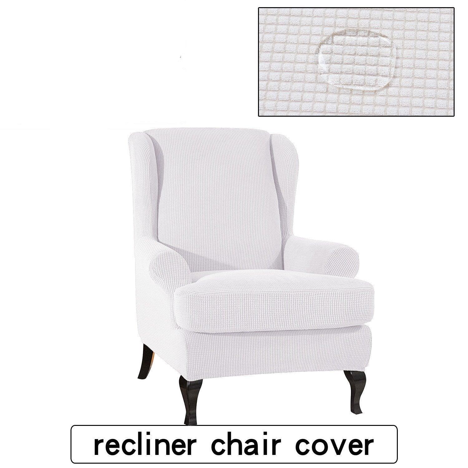 Waterproof Wing Back Chair Cover Arm King Back Chair Cover Elastic Armchair Wingback Sofa Chair Cover Stretch Protector - Pretty Little Wish.com