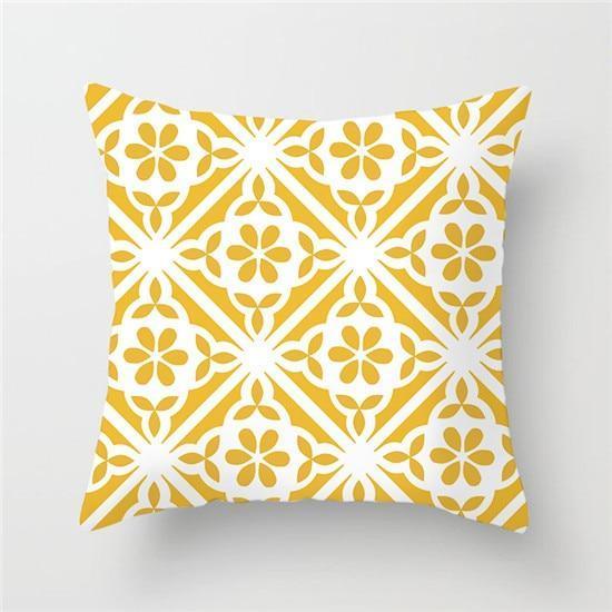 Yellow Geometric Cushion Cover - Pretty Little Wish.com