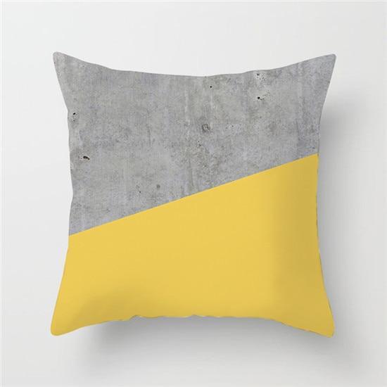 Yellow Geometric Cushion Cover - Pretty Little Wish.com